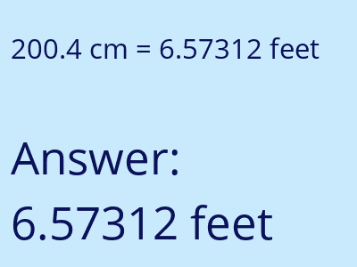 200.4 cm in feet image