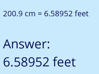 200.9 cm in feet image