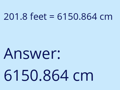 201.8 feet in cm image