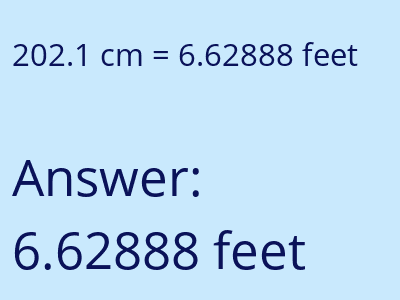 202.1 cm in feet image