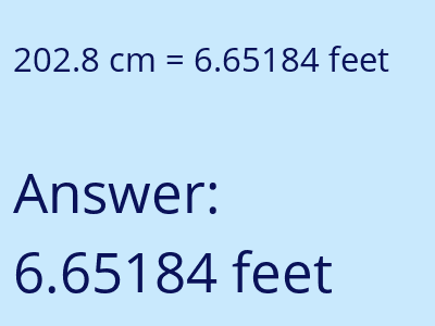 202.8 cm in feet image
