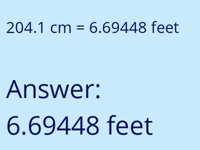 204.1 cm in feet image