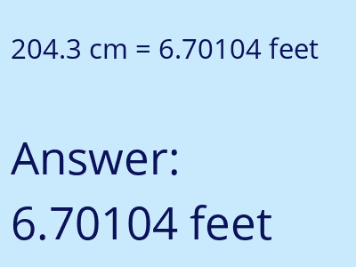 204.3 cm in feet image