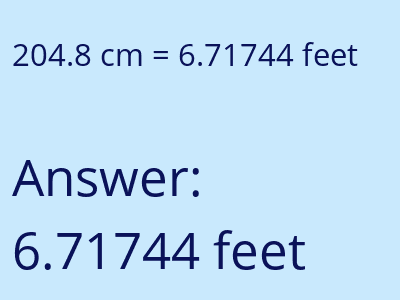 204.8 cm in feet image