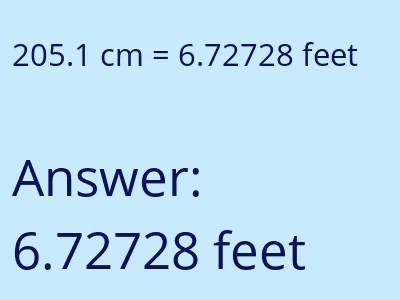205.1 cm in feet image