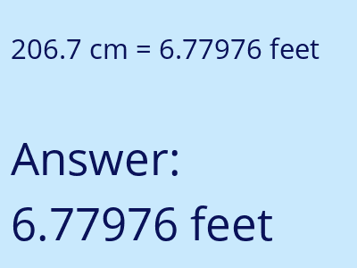 206.7 cm in feet image