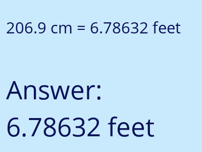 206.9 cm in feet image