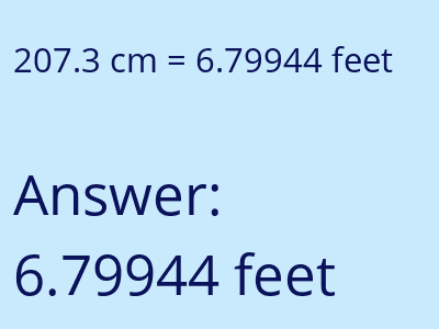 207.3 cm in feet image
