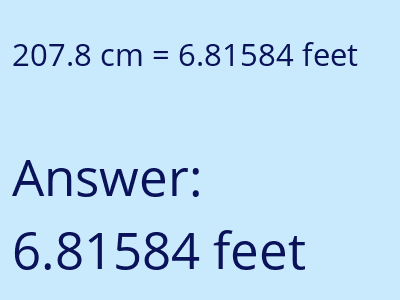 207.8 cm in feet image