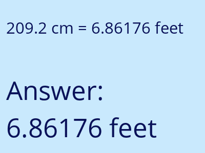 209.2 cm in feet image