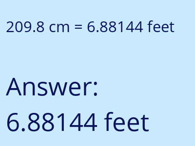 209.8 cm in feet image