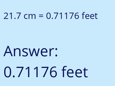 21.7 cm in feet image