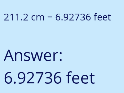 211.2 cm in feet image
