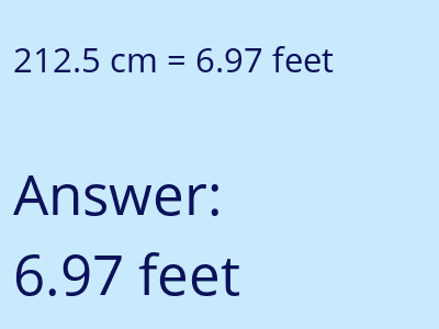 212.5 cm in feet image
