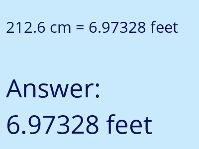 212.6 cm in feet image