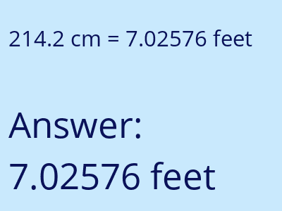214.2 cm in feet image