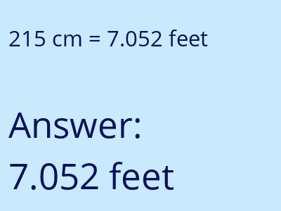 215 cm in feet image