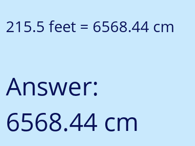 215.5 feet in cm image