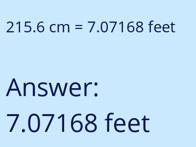 215.6 cm in feet image