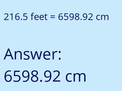 216.5 feet in cm image
