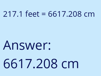 217.1 feet in cm image