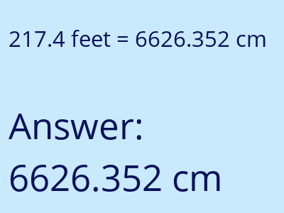 217.4 feet in cm image