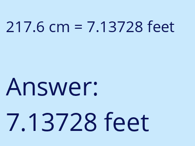 217.6 cm in feet image