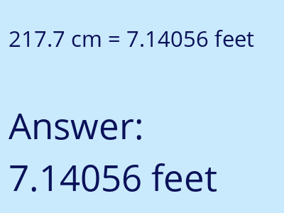 217.7 cm in feet image