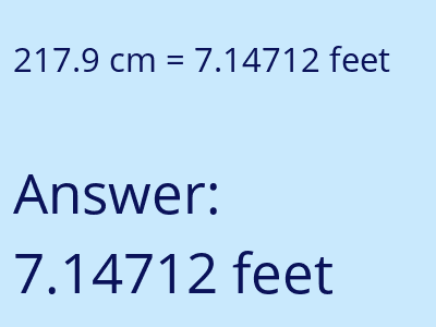 217.9 cm in feet image