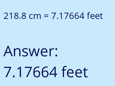 218.8 cm in feet image