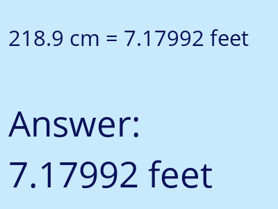 218.9 cm in feet image