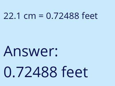 22.1 cm in feet image