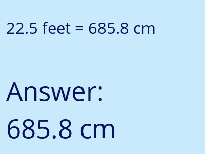 22.5 feet in cm image