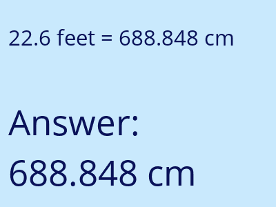 22.6 feet in cm image