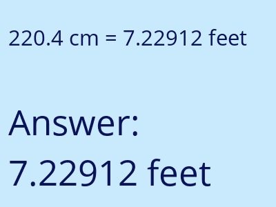 220.4 cm in feet image