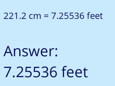 221.2 cm in feet image