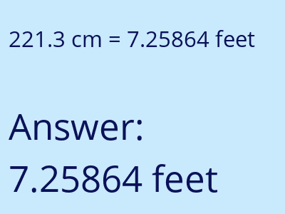 221.3 cm in feet image