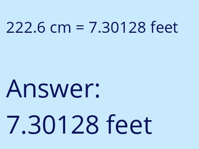 222.6 cm in feet image