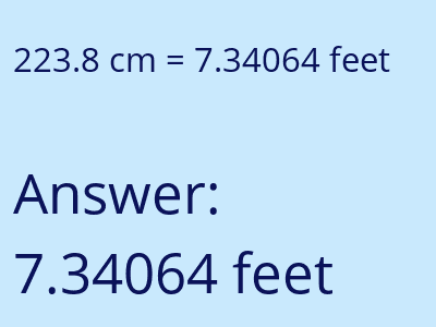 223.8 cm in feet image