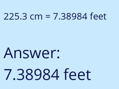 225.3 cm in feet image