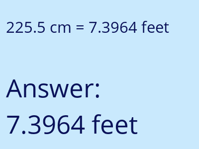 225.5 cm in feet image