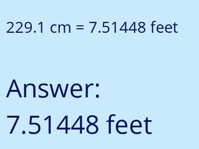 229.1 cm in feet image
