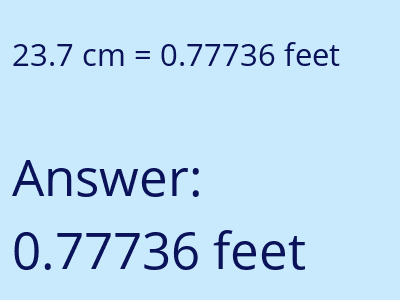 23.7 cm in feet image