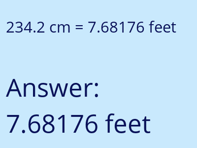 234.2 cm in feet image