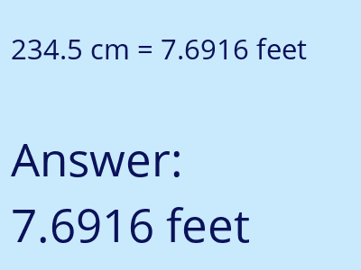 234.5 cm in feet image