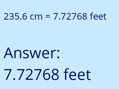 235.6 cm in feet image