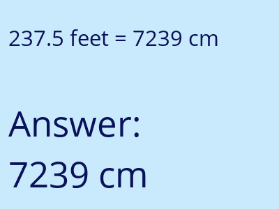 237.5 feet in cm image