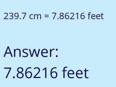 239.7 cm in feet image
