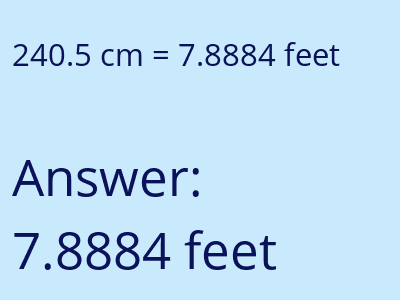 240.5 cm in feet image
