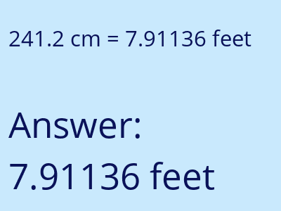 241.2 cm in feet image